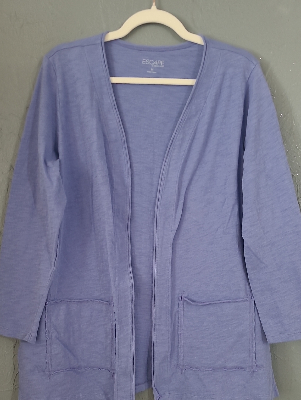 HABITAT ESCAPE Open Front Cardigan Long Sleeve Cotton Size M
